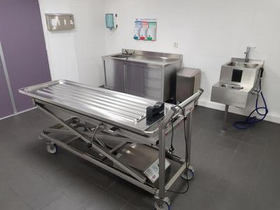 Sectietafel rvs verzorgingsruimte overledenen