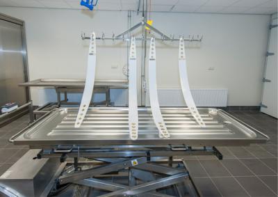 Plafondlift met banden verzorgingsruimte mortuarium