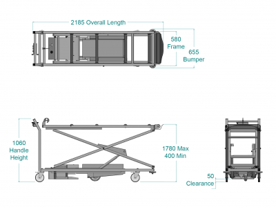Hefwagen technische tekening 