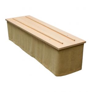 Baarwagen met rok geel en plank