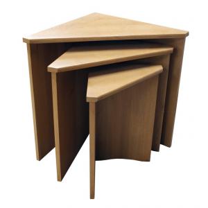 Driehoektafel set eiken Hoogte 60 54 en 48 cm 1 set.jpg