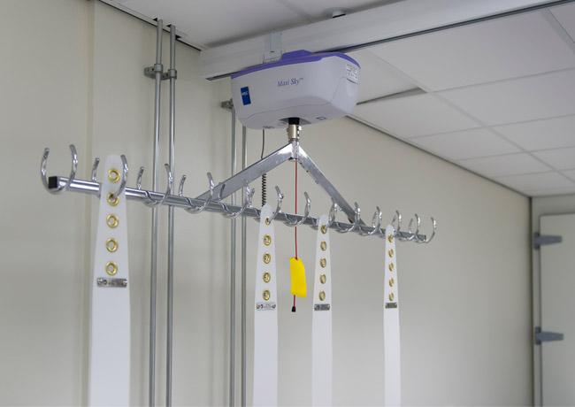 Plafondlift verplaatsbaar uitvaartcentrum