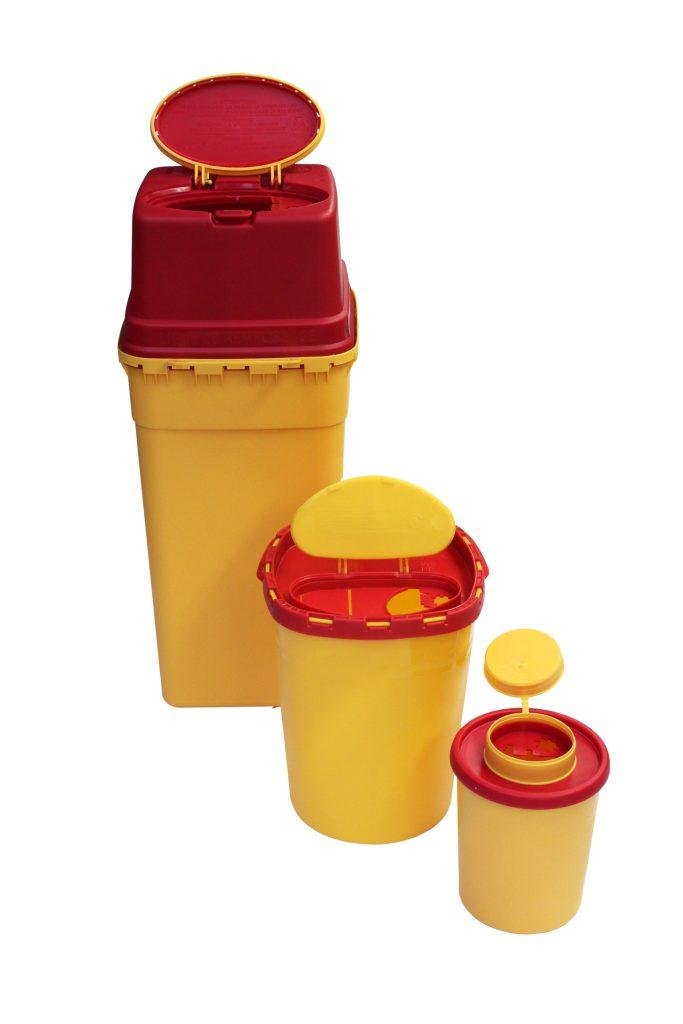 Naaldencontainers geel met deksel