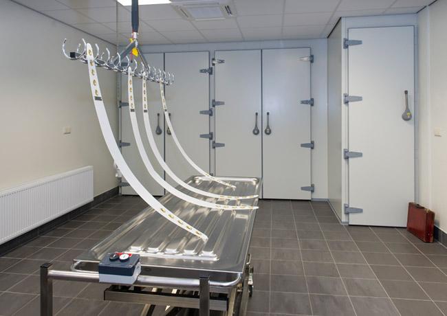 Plafondlift verplaatsbaar uitvaartcentrum