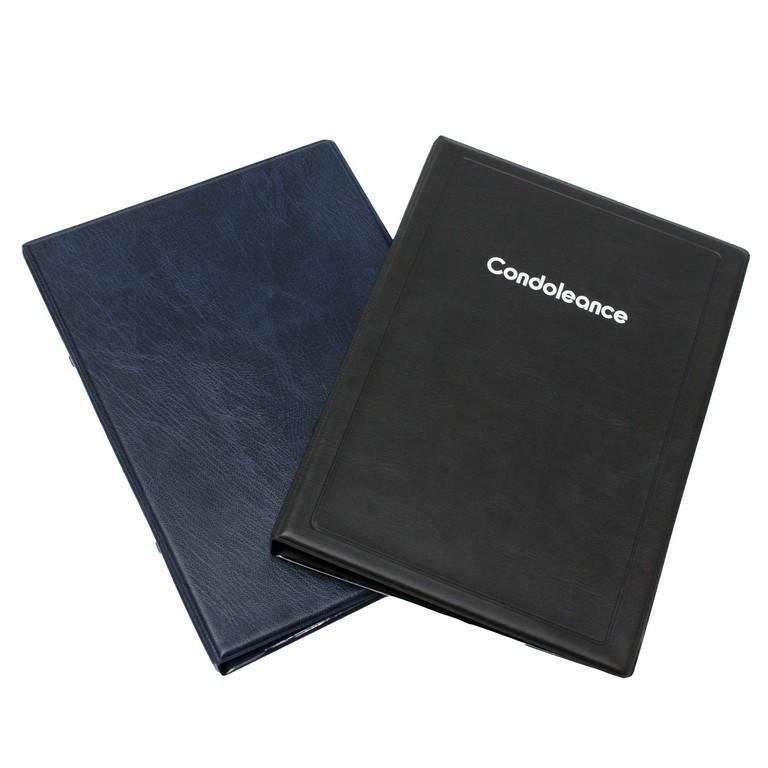 Condoleancemap zwart blauw