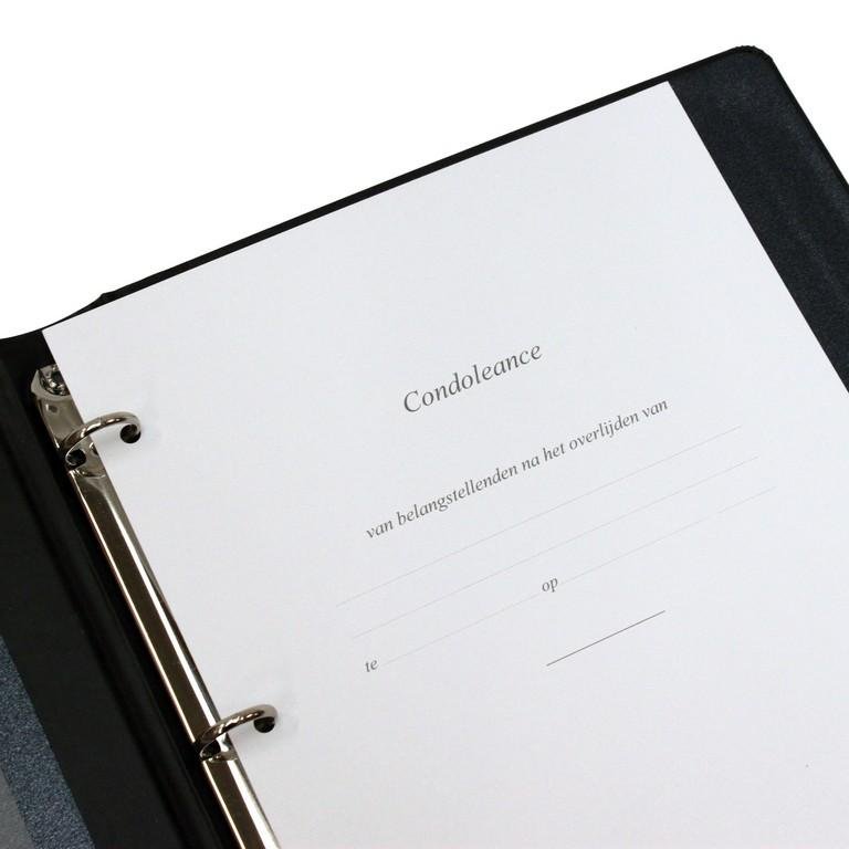 Condoleancemap adresvellen wit