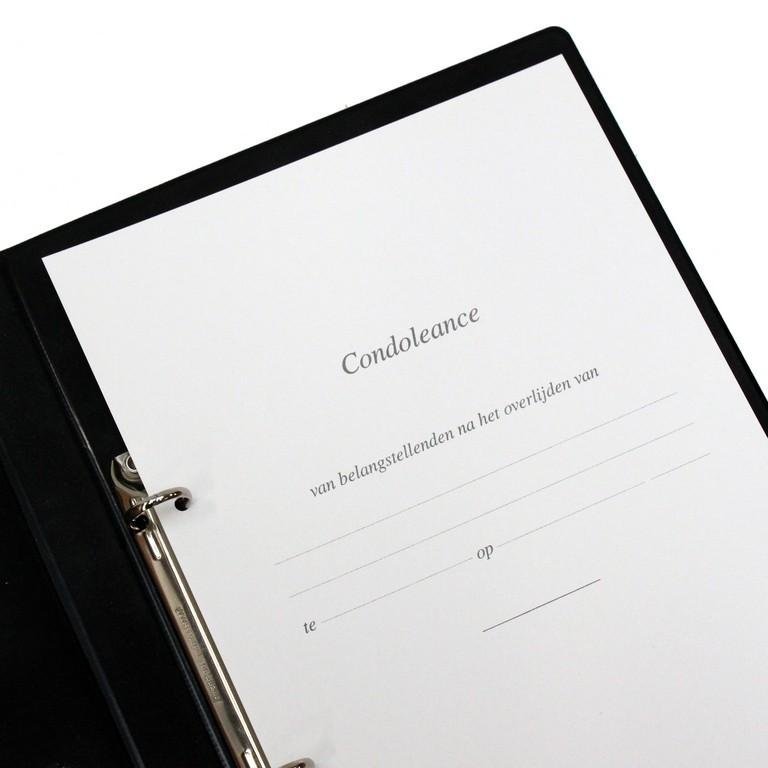 Condoleancemap voorblad wit