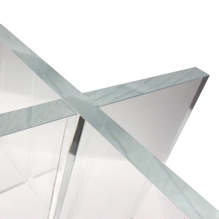 Schragen perspex kruis detail