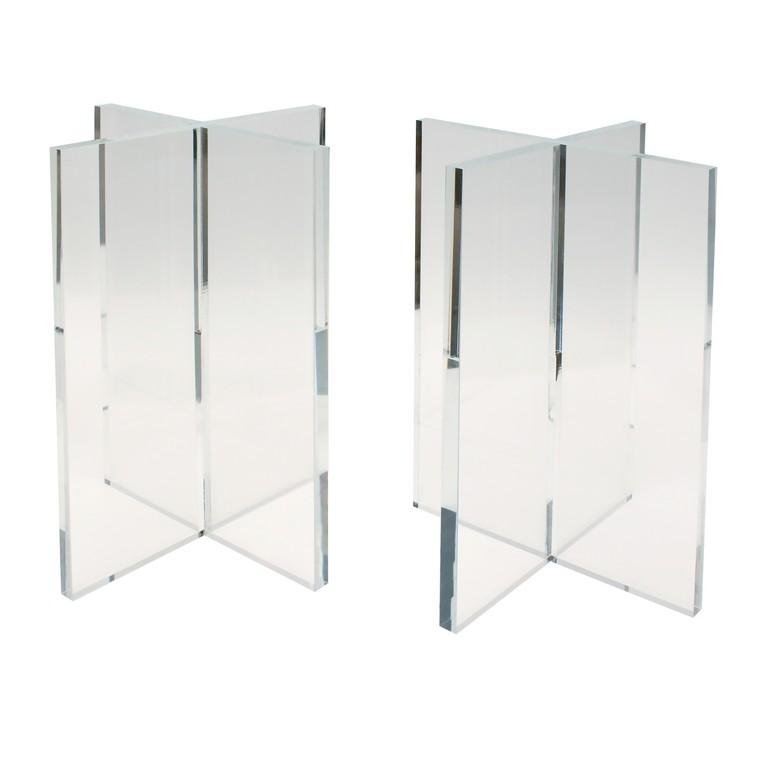 Schragen perspex set van 2 