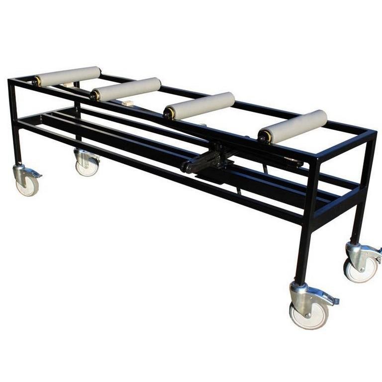 Baarwagen antisliprollen en remsysteem