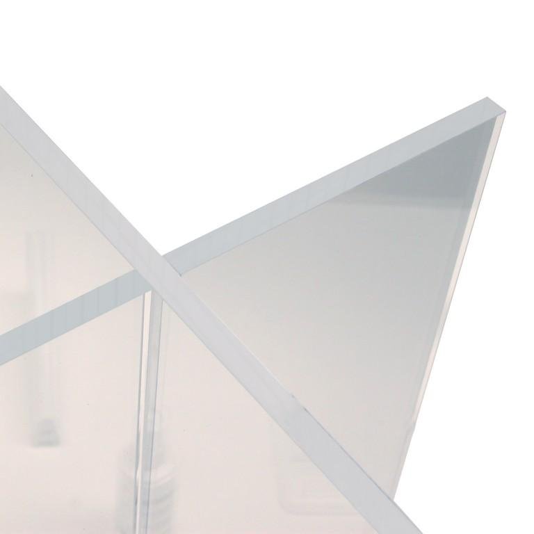 Schragen perspex kruis detail