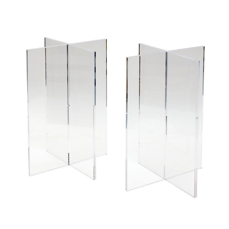 Schragen perspex set van 2 