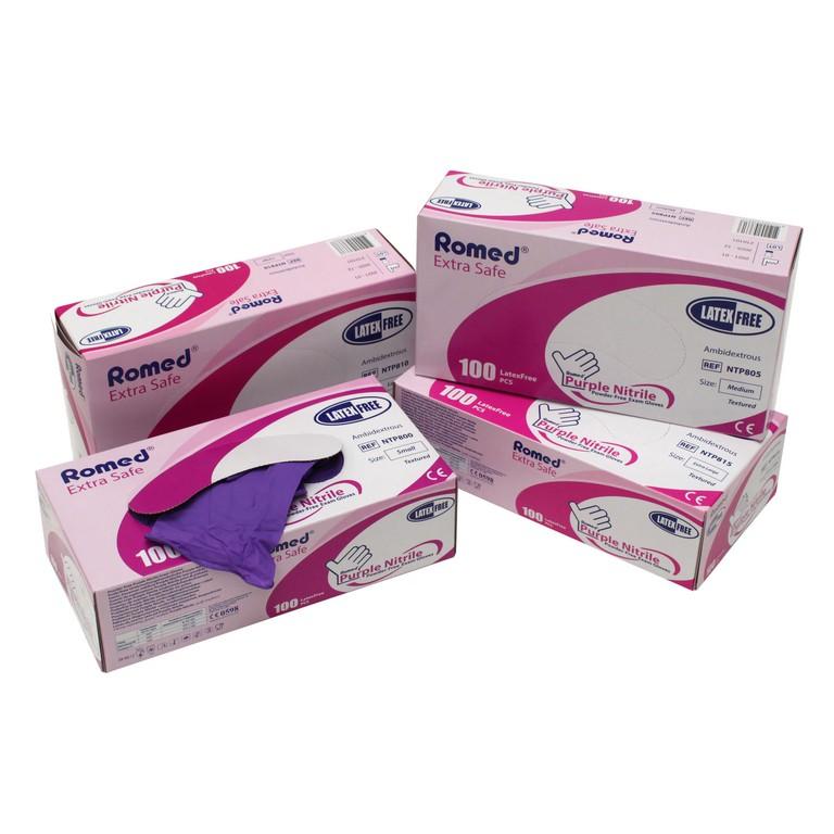 Handschoenen poedervrij paars