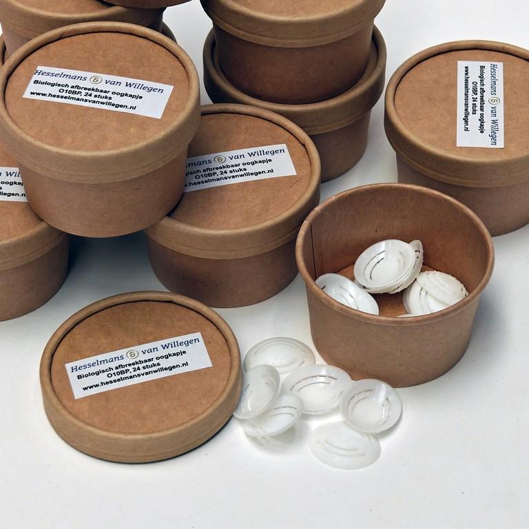 Biologisch afbreekbare oogkapjes potje
